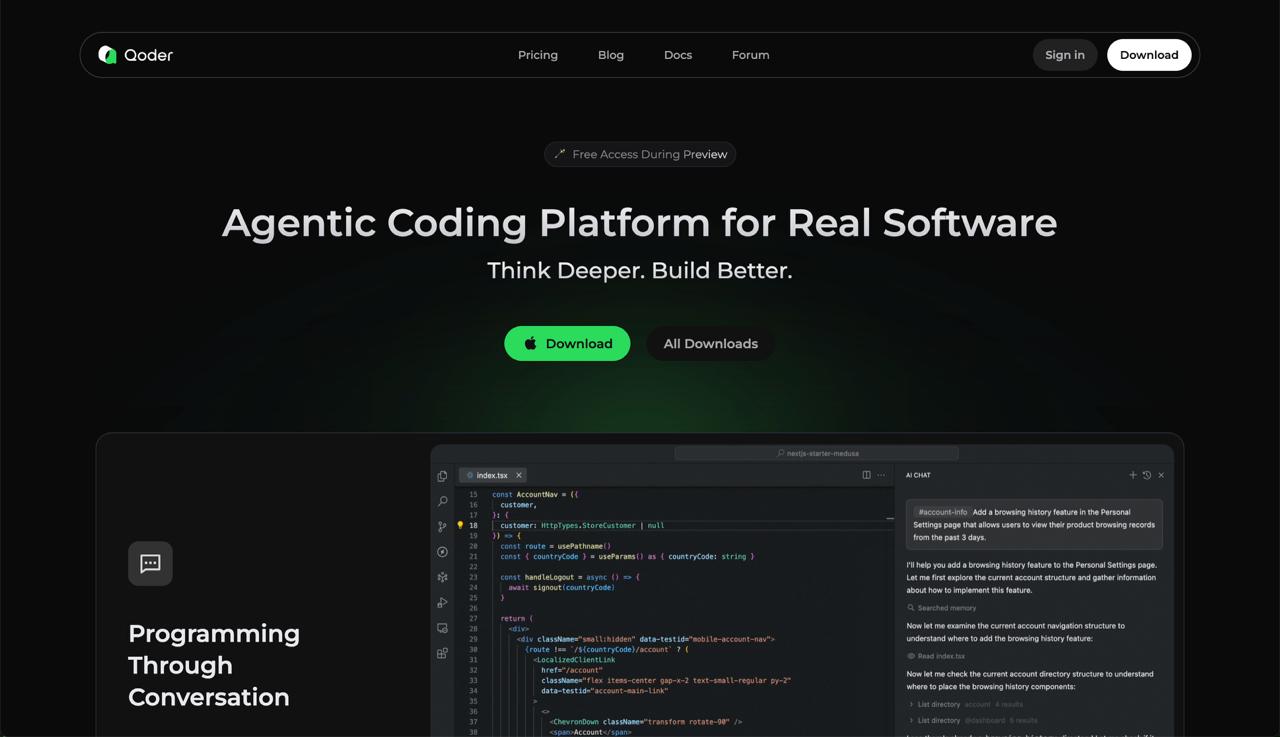 阿里正式推出自家AI IDE —— Qoder 阿里正式推出自家AI IDE —— Qoder
